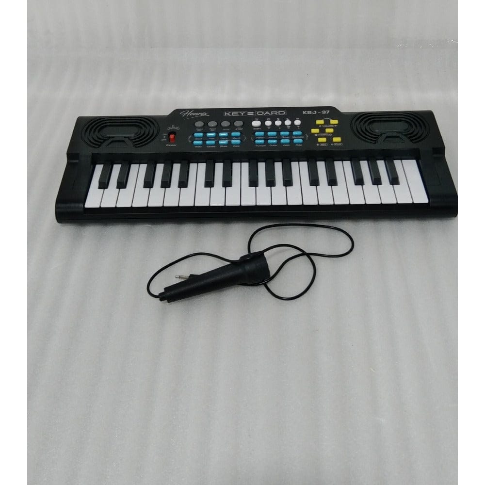henrix portable keyboards 202301931114 henrix kbj-37 37 key junior keyboard with microphone - open box b stock