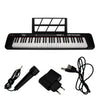Henrix Portable Keyboards Black Henrix KB-601 Portable 61 Full Size Keys Keyboard with Adapter and Microphone