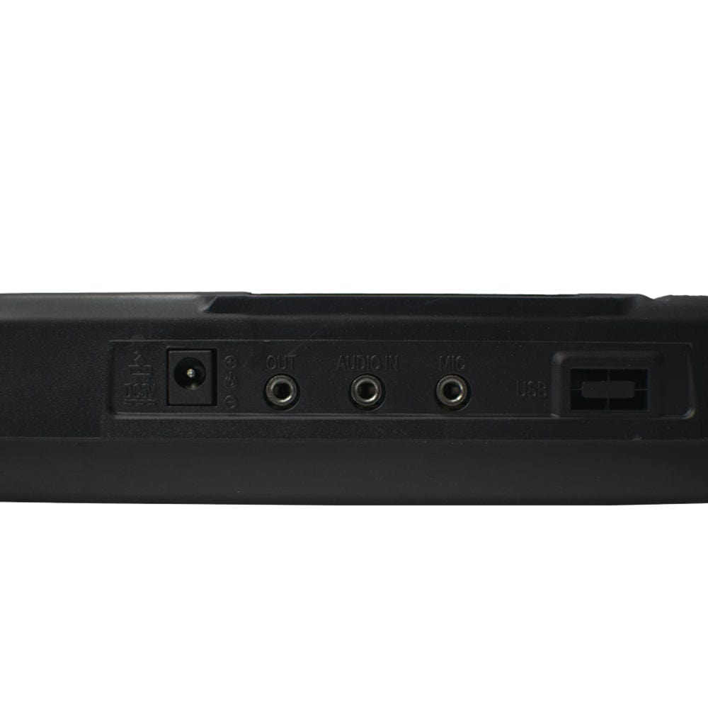 henrix portable keyboards black henrix kb-61 portable 61 mini key keyboard with adapter and microphone