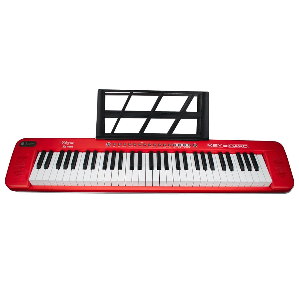 Henrix Portable Keyboards Henrix KB-601 Portable 61 Full Size Keys Keyboard with Adapter and Microphone