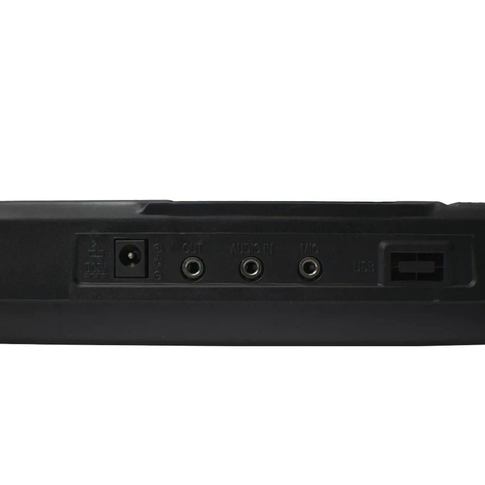 henrix portable keyboards henrix kb-61 portable 61 mini key keyboard with adapter and microphone - open box