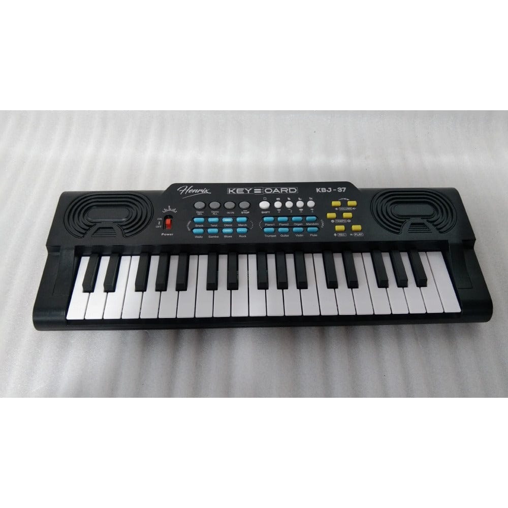 henrix portable keyboards henrix kbj-37 37 key junior keyboard with microphone - open box b stock