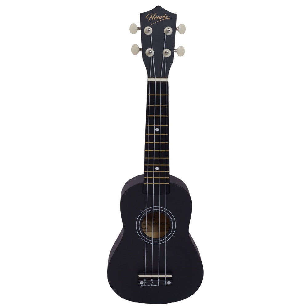 Henrix Soprano Ukuleles Black Henrix Gypsy Series 21 inch Soprano Ukulele #color_black