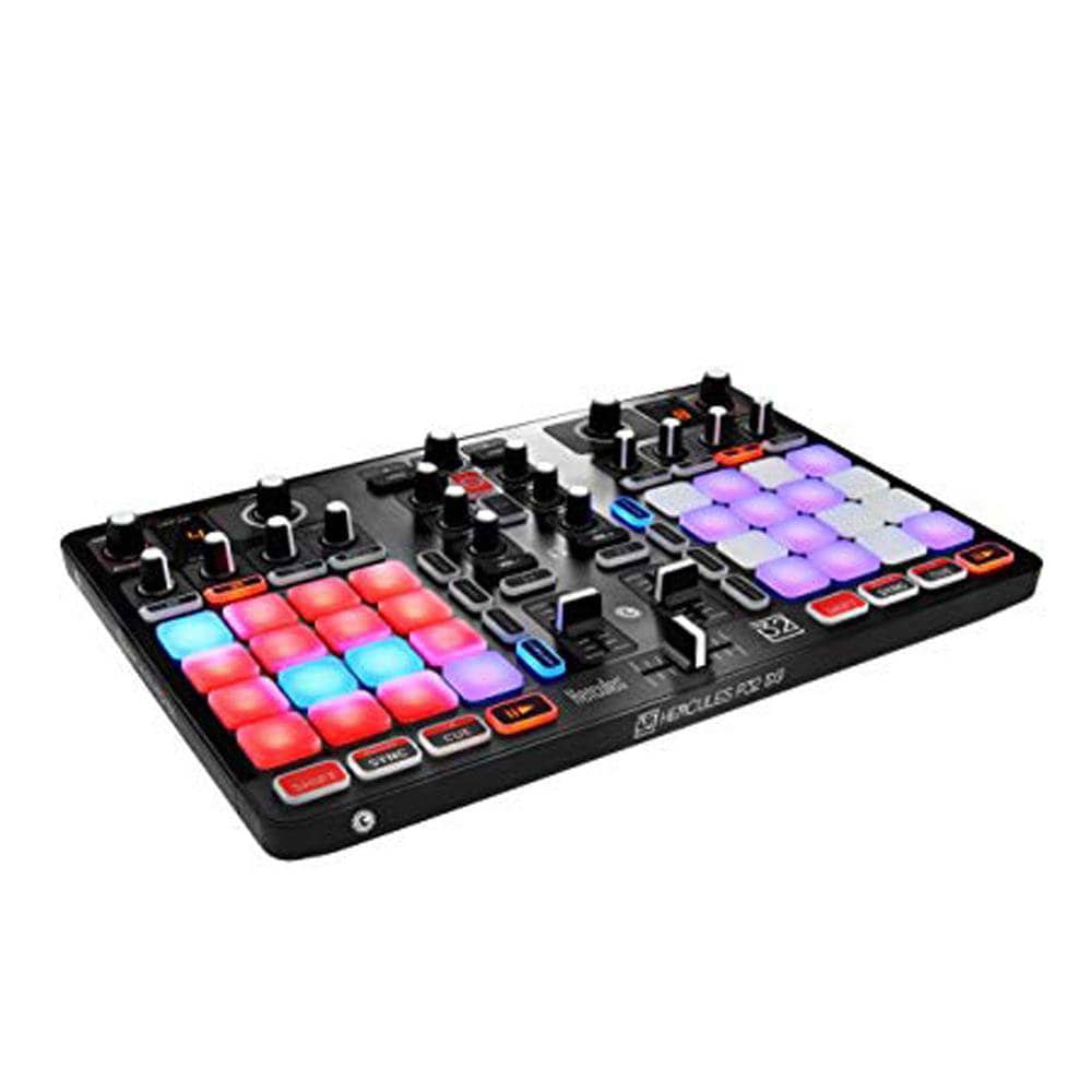 hercules dj controller interfaces hercules dj p32 pad dj controller - multicolor