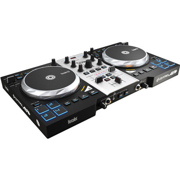 hercules dj dj controller interfaces hercules dj control air+ s series 2-channel usb dj controller with software