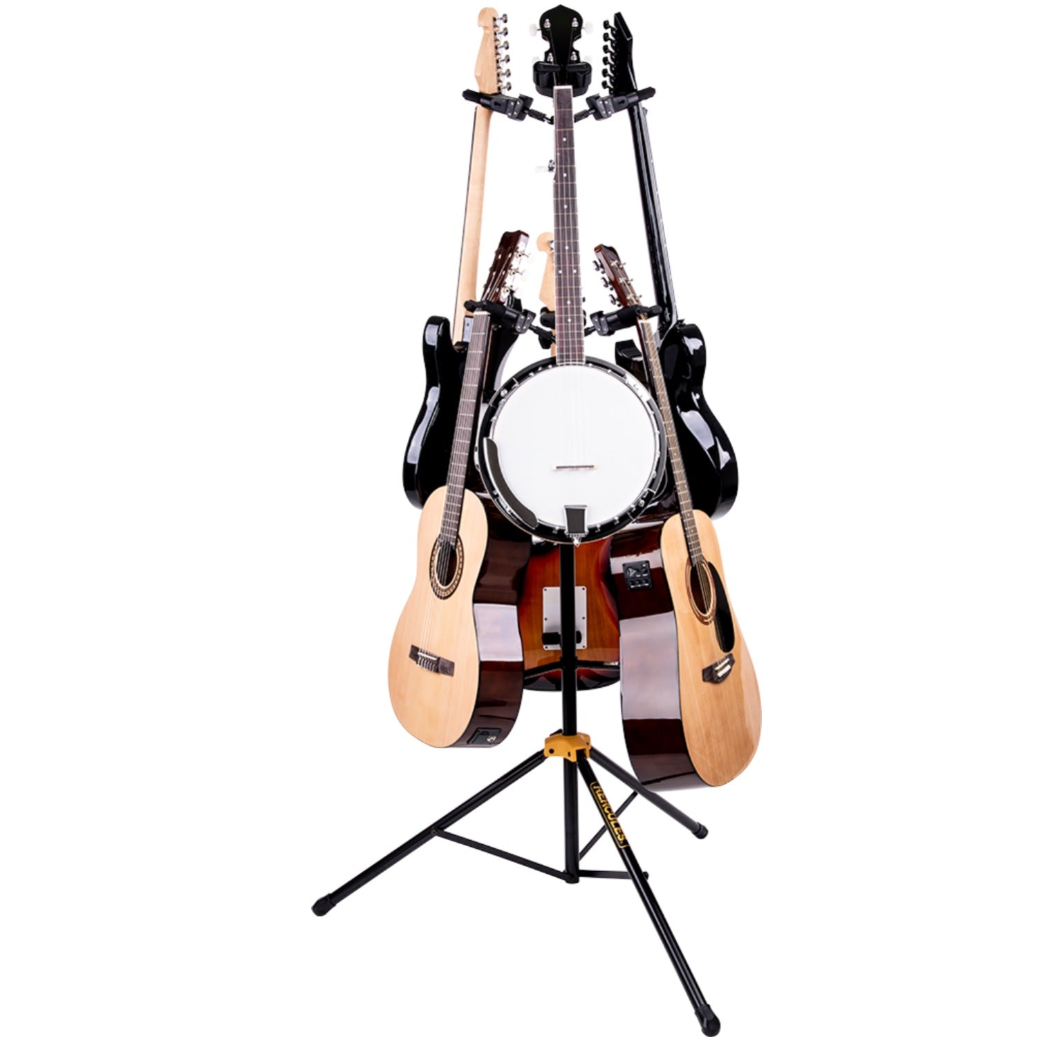Hercules Guitar Stands Hercules GS526B Plus Auto Grip System 6 Guitar Display Stand