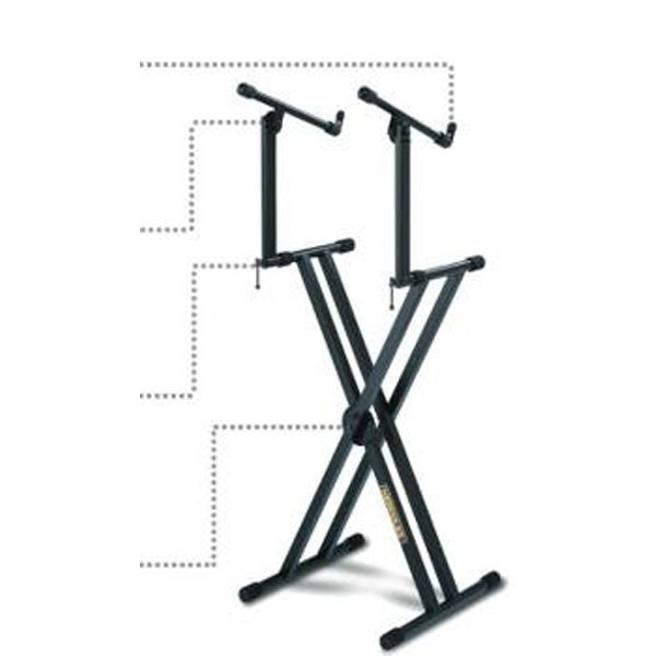 hercules keyboard stands hercules ks240b double-braced ez-lok double tied keyboard stand