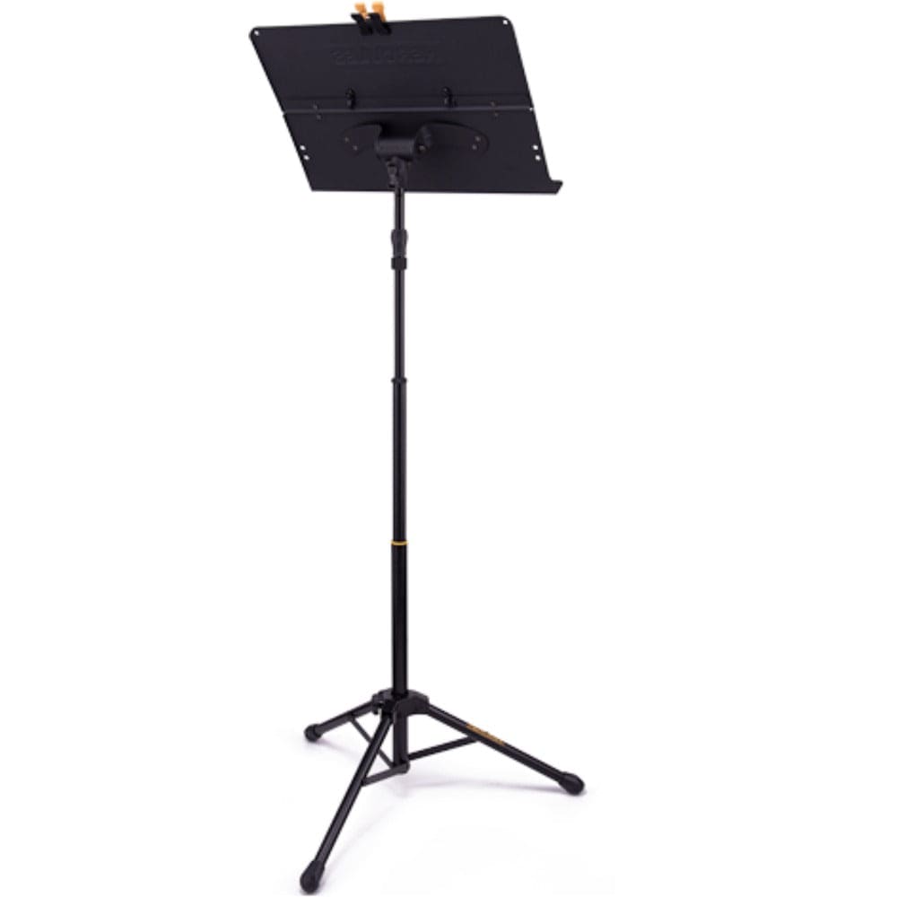 hercules music stands hercules bs408b plus quik-n-ez 3-section music stand with foldable desk