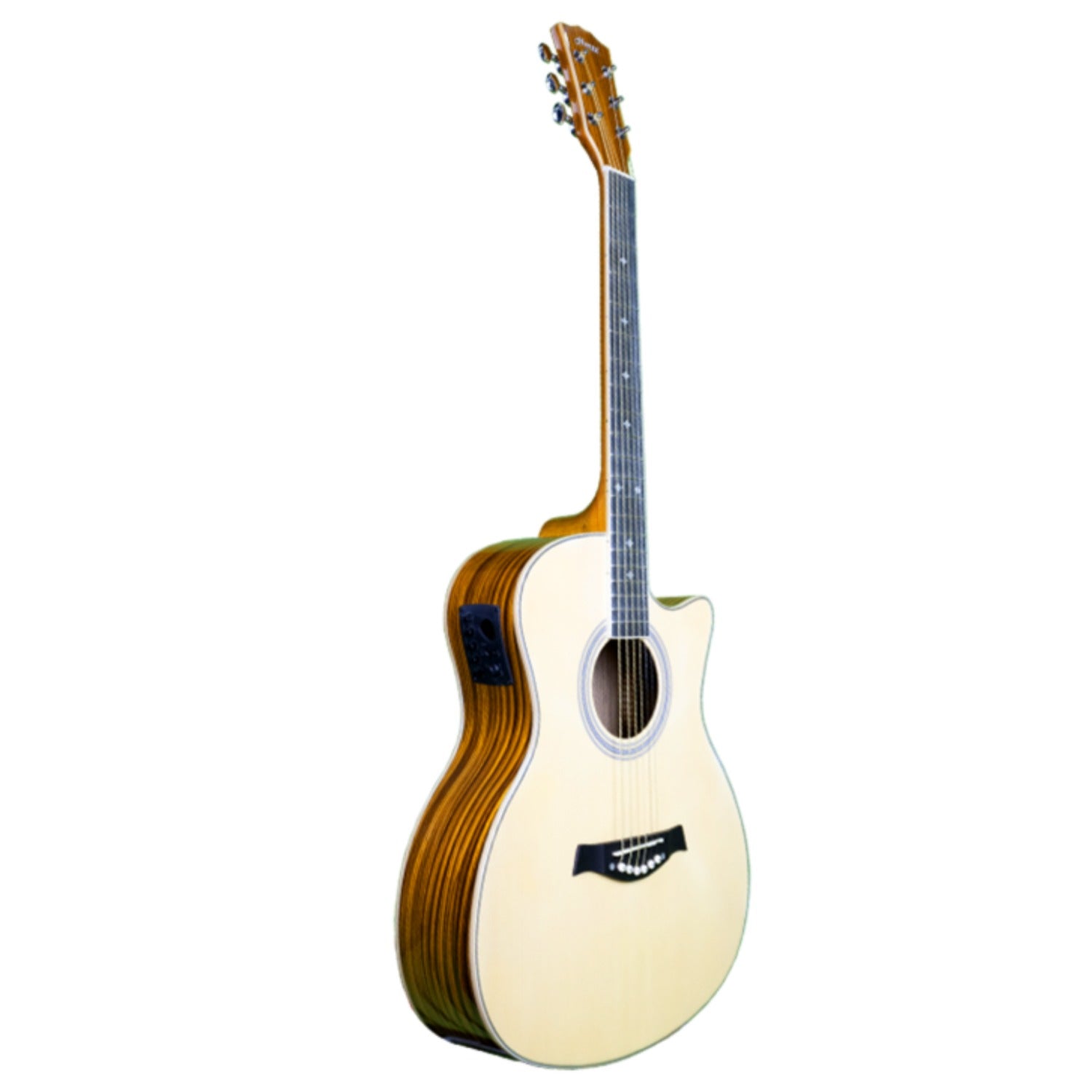 Hertz Electro Acoustic Guitars Natural Hertz HZA-8000 6 String Electro Acoustic Guitar