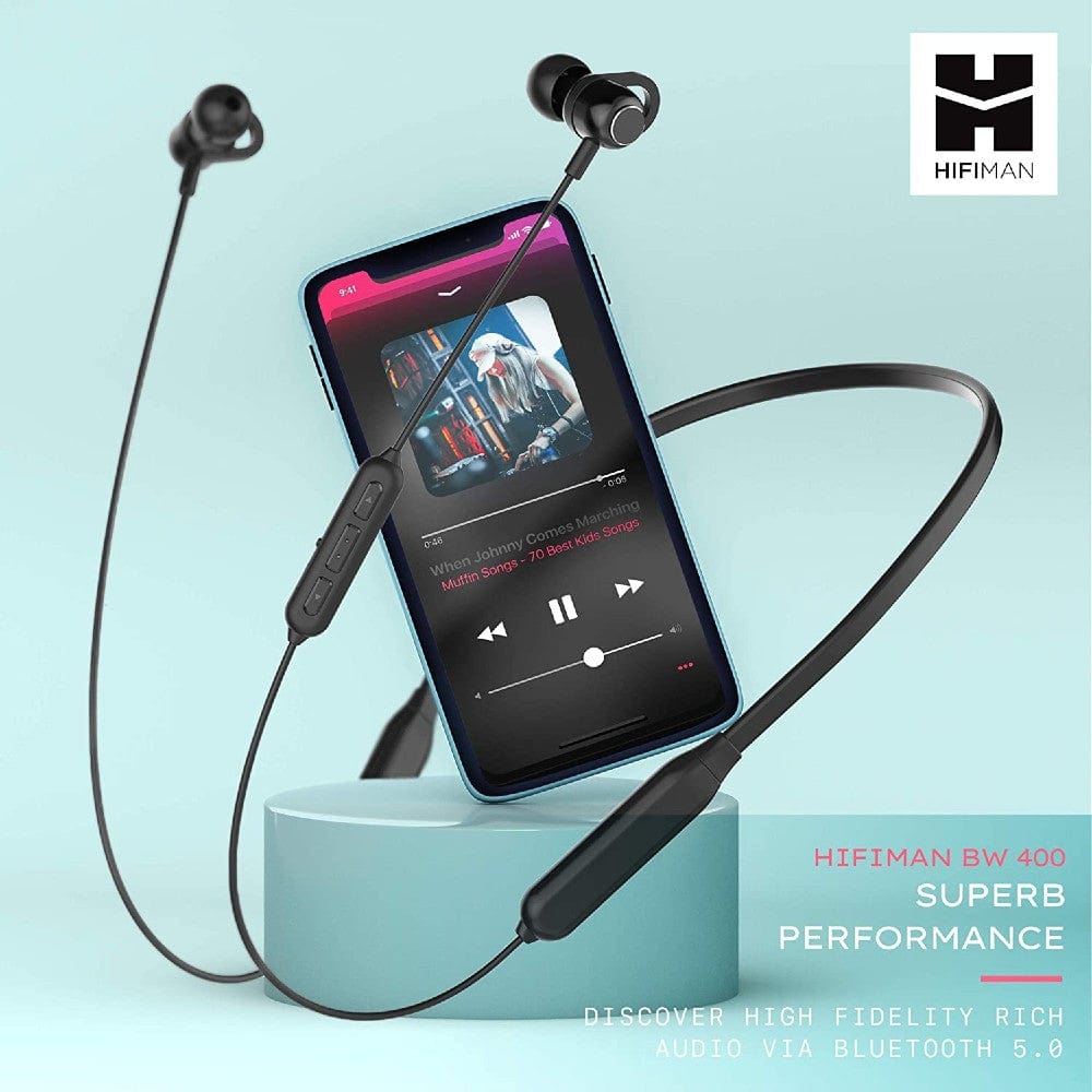 hifiman in-ear neckband headphones hifiman bw400 xtreme bass wireless neckband headphones