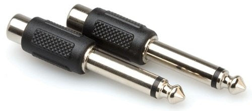 hosa cables and connectors hosa gpr-101 rca to 1/4 inch ts adaptors