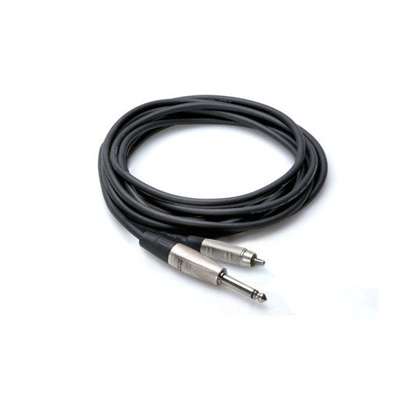 hosa cables and connectors hosa hpr 005 pro cable 1/4 ts rca - 5 feet
