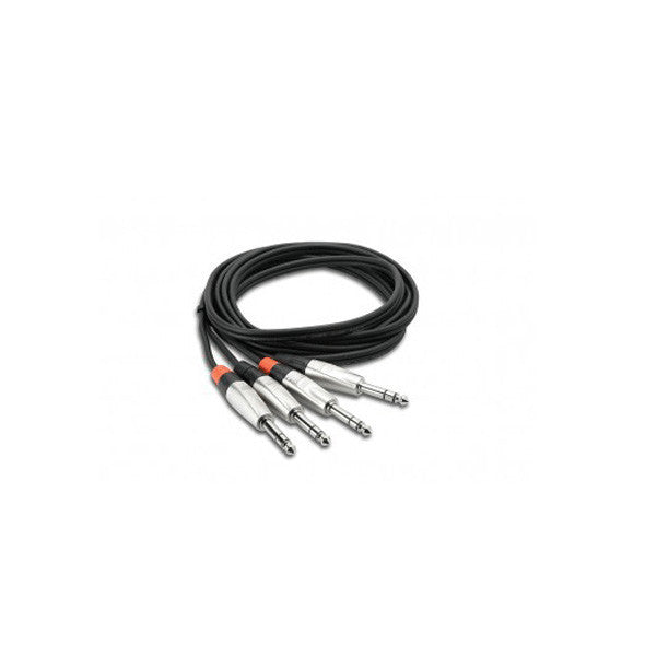 hosa cables and connectors hosa hss-005x2 pro dual cable 1/4 trs same 5ft