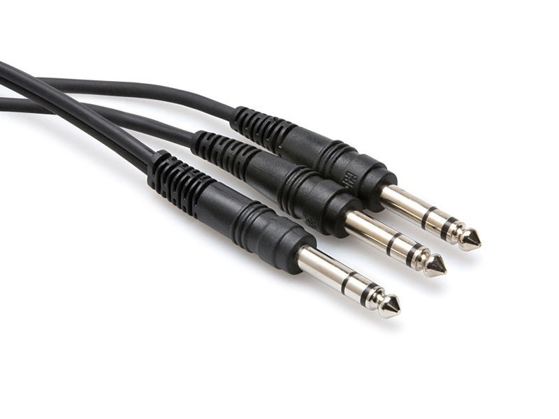 hosa cables and connectors hosa stereo 1/4inch male to 2 stereo 1/4inch male y-cable