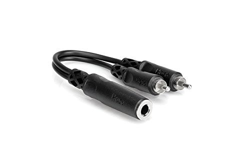 hosa cables and connectors hosa ypr-131 1/4 inch tsf to dual rca y-cable 15cm