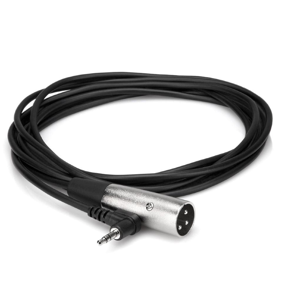 hosa microphone cables hosa xvm right-angle 3.5 mm trs to xlr3m microphone cable
