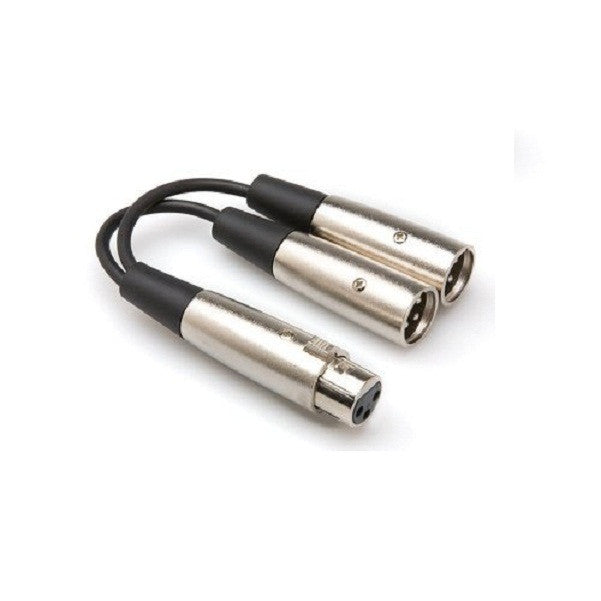 hosa microphone cables hosa yxm121 xlr female to dual xlr male y cable