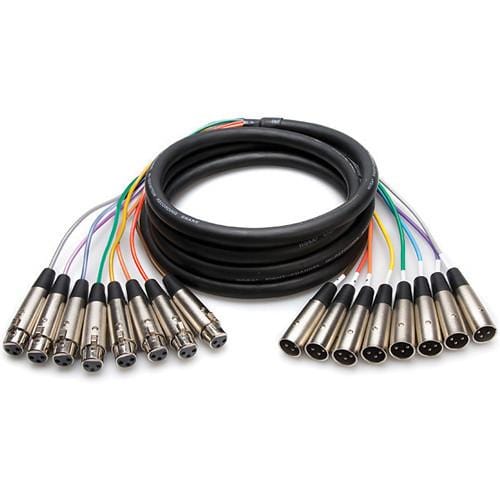 hosa snake cables hosa xlr803 8-channel male 3-pin xlr to female 3-pin xlr snake cable