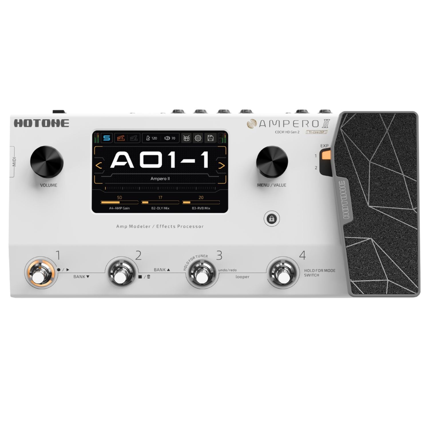 Hotone Guitar Processors Hotone Ampero II 2-Generation Multi Effects Guitar Processor