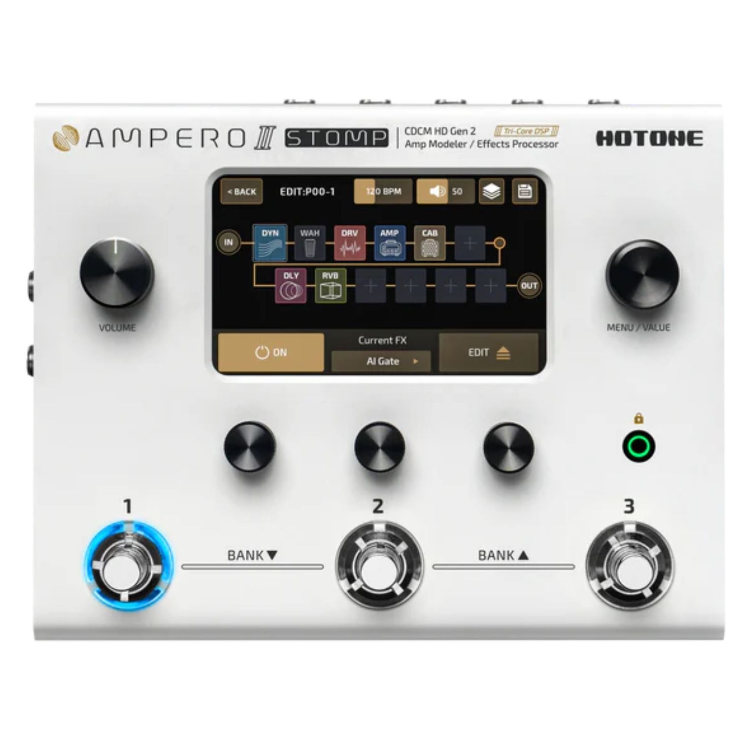 Hotone Guitar Processors Hotone Ampero II Stomp 2-Generation Amp Modeler & Guitar Processor