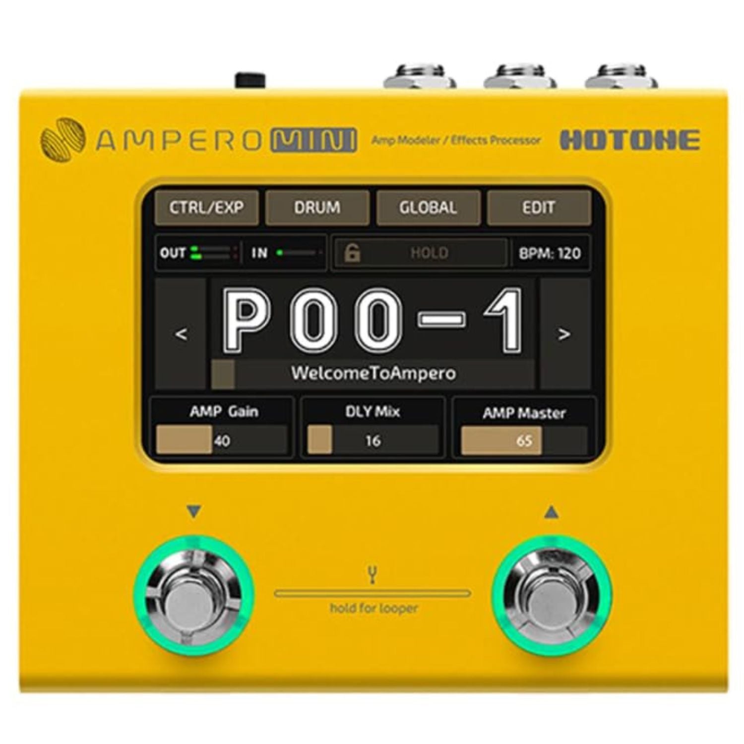 Hotone Guitar Processors Marigold Hotone Ampero Mini Ultra Compact Amp Modeler & Guitar Processor