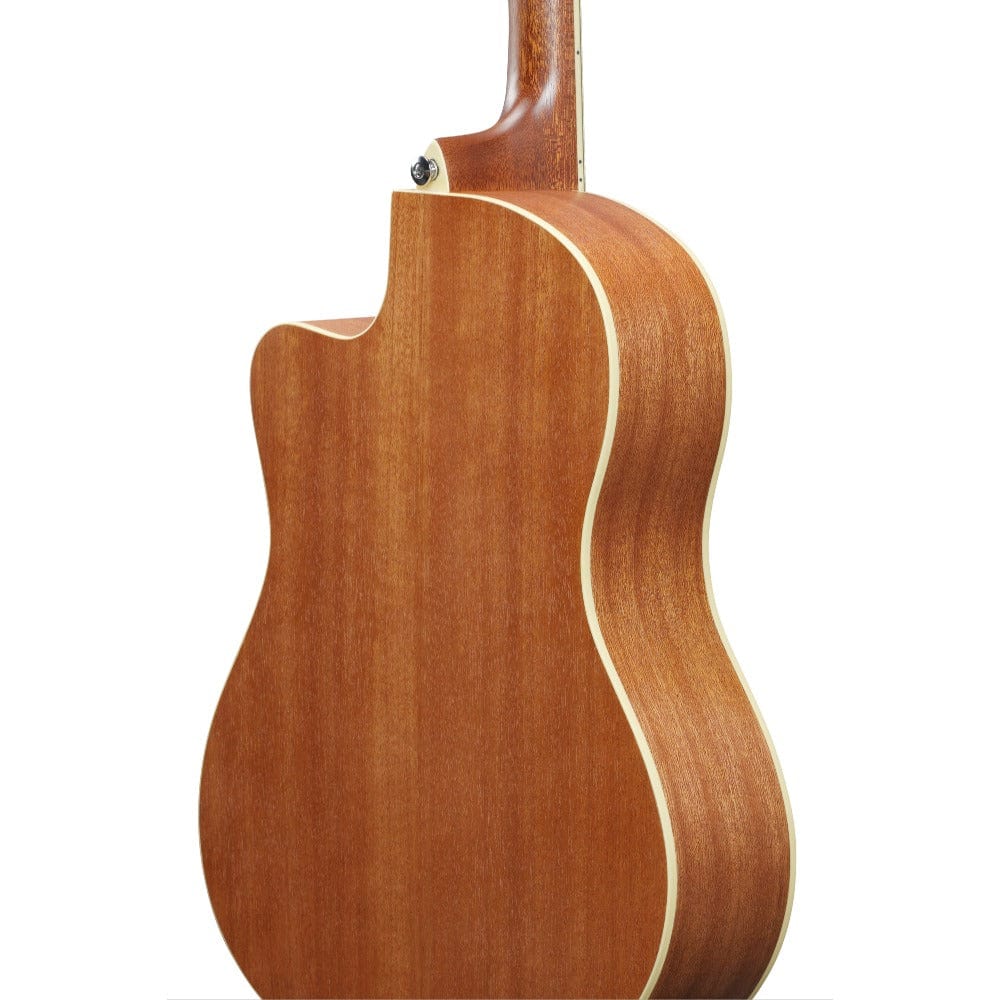 ibanez acoustic guitar bundles ibanez md39c cutaway acoustic guitar with gigbag, strap, picks, tuner, polishing cloth & ebook #color_open-pore-sunburst,type_bundle