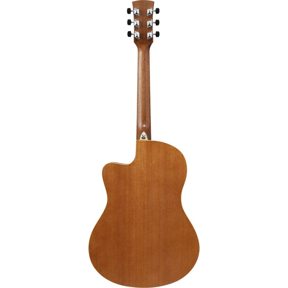 ibanez acoustic guitar bundles ibanez md39c cutaway acoustic guitar with gigbag, strap, picks, tuner, polishing cloth & ebook #color_open-pore-sunburst,type_bundle