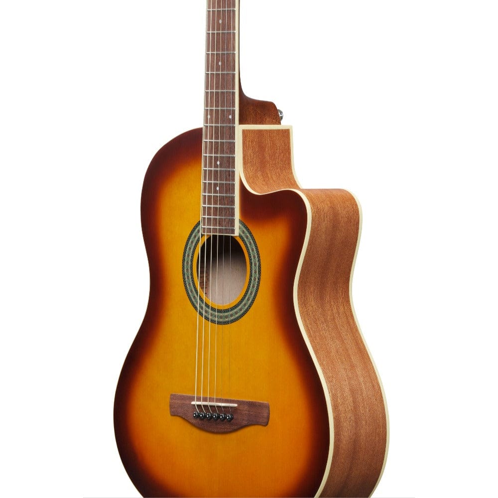 ibanez acoustic guitar bundles ibanez md39c cutaway acoustic guitar with gigbag, strap, picks, tuner, polishing cloth & ebook #color_open-pore-sunburst,type_bundle