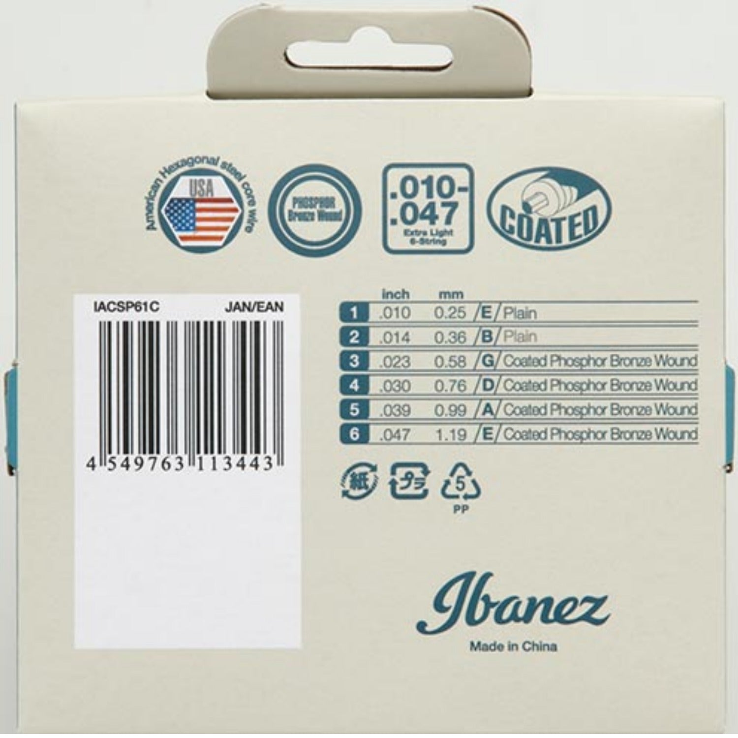 Ibanez Acoustic Guitar Strings Ibanez Phosphor Bronze Coated Acoustic Guitar String