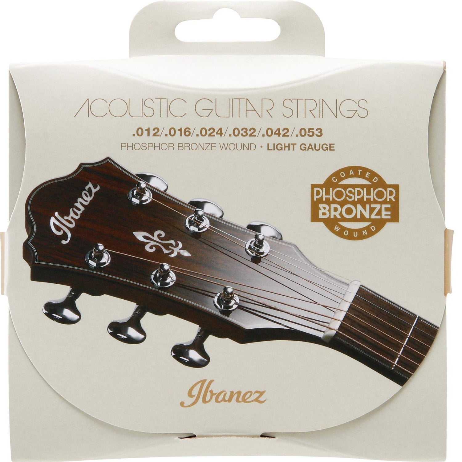 Ibanez Acoustic Guitar Strings Light Gauge - .012-.053 Ibanez Phosphor Bronze Coated Acoustic Guitar String