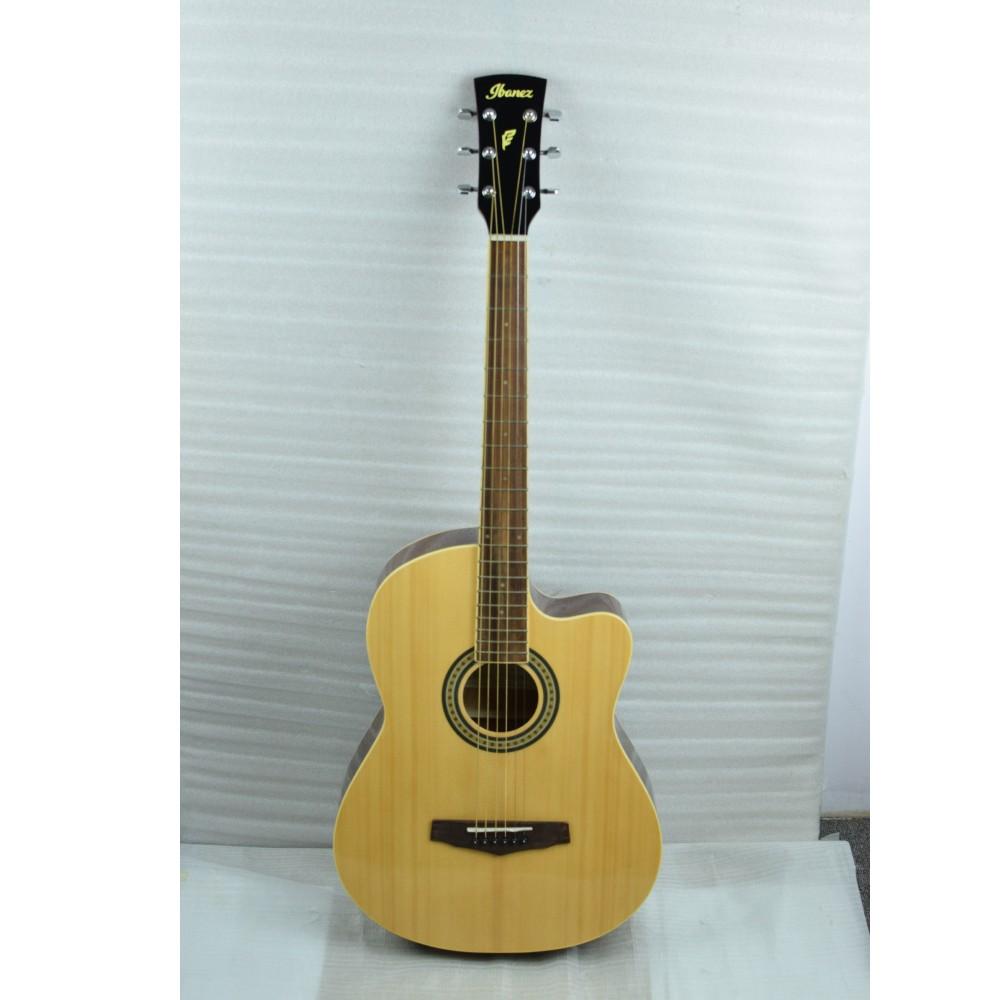 ibanez acoustic guitars ibanez md39c-nt 39 inch cutaway acoustic guitar - natural - open box b stock #barcode_202301881912