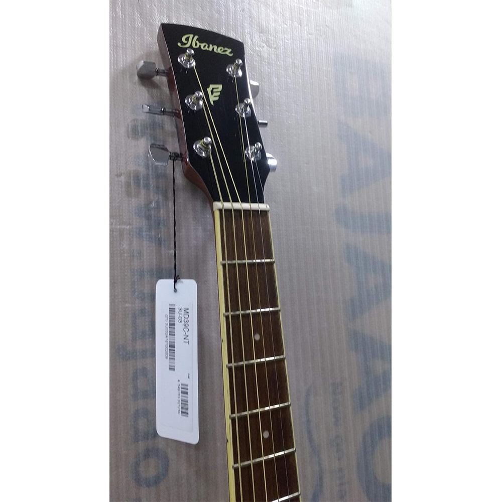 ibanez acoustic guitars ibanez md39c-nt 39 inch cutaway acoustic guitar - natural - open box b stock #barcode_202301881912