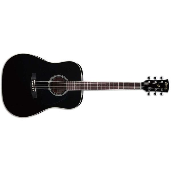 ibanez acoustic guitars ibanez pf15 acoustic guitar - black - open box