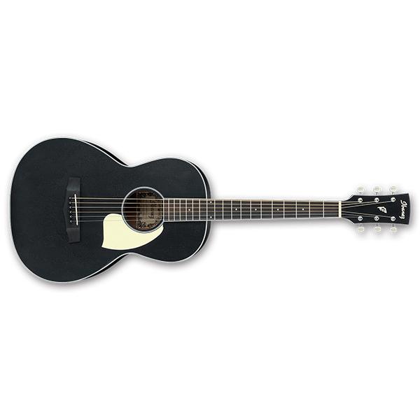 ibanez acoustic guitars ibanez pn14-wk parlor acoustic guitar - weathered black open pore