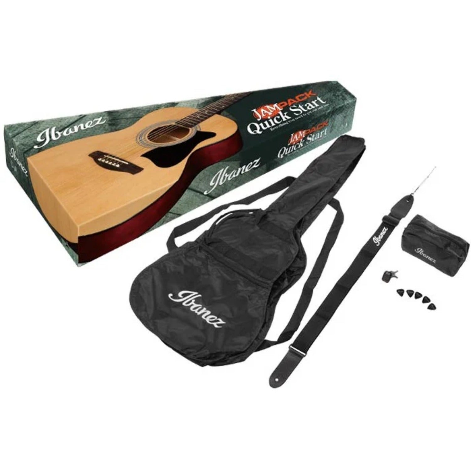 Ibanez Acoustic Guitars Open Pore Natural Ibanez VC50NJP 6 String Acoustic Guitar Pack