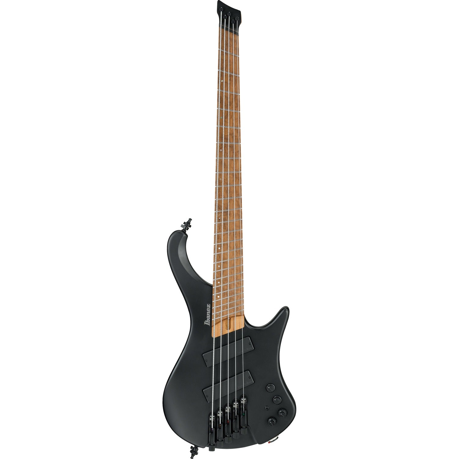 Ibanez Bass Guitars Black Flat Ibanez EHB1005MS Headless Electric 5 String Bass Guitar With Bag