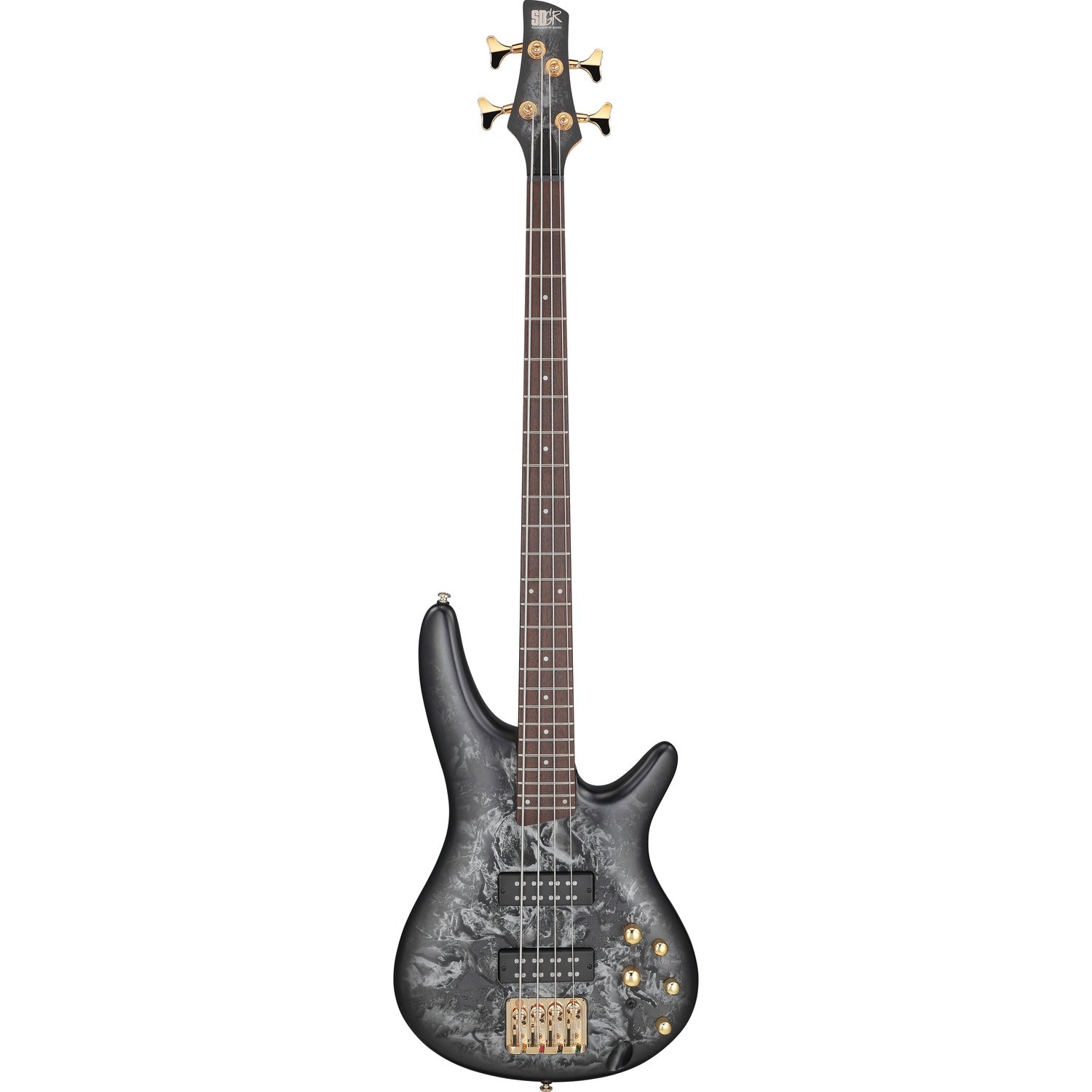 Ibanez Bass Guitars Black Ice Frozen Matte Ibanez SR300EDX 4 String Electric Bass Guitar