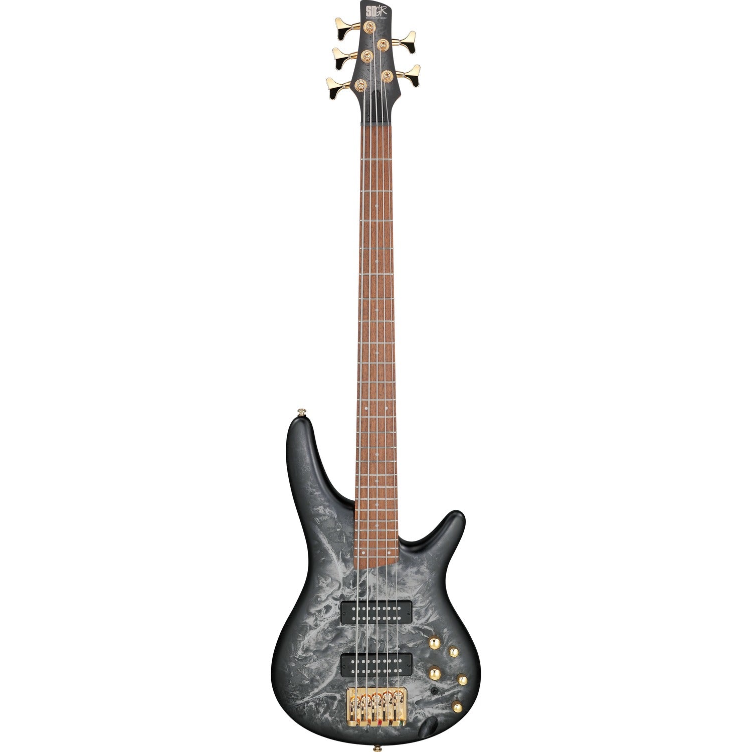 Ibanez Bass Guitars Black Ice Frozen Matte Ibanez SR305EDX 5 String Electric Bass Guitar #color_black-ice-frozen-matte