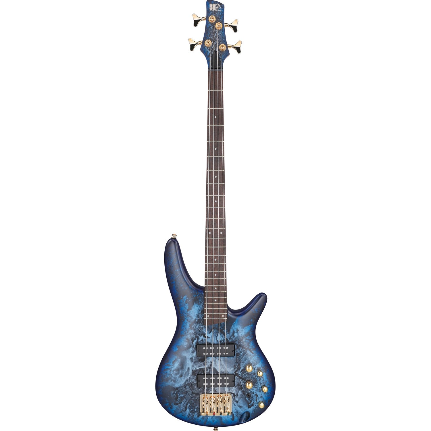 Ibanez Bass Guitars Cosmic Blue Frozen Matte Ibanez SR300EDX 4 String Electric Bass Guitar#color_cosmic-blue-frozen-matte