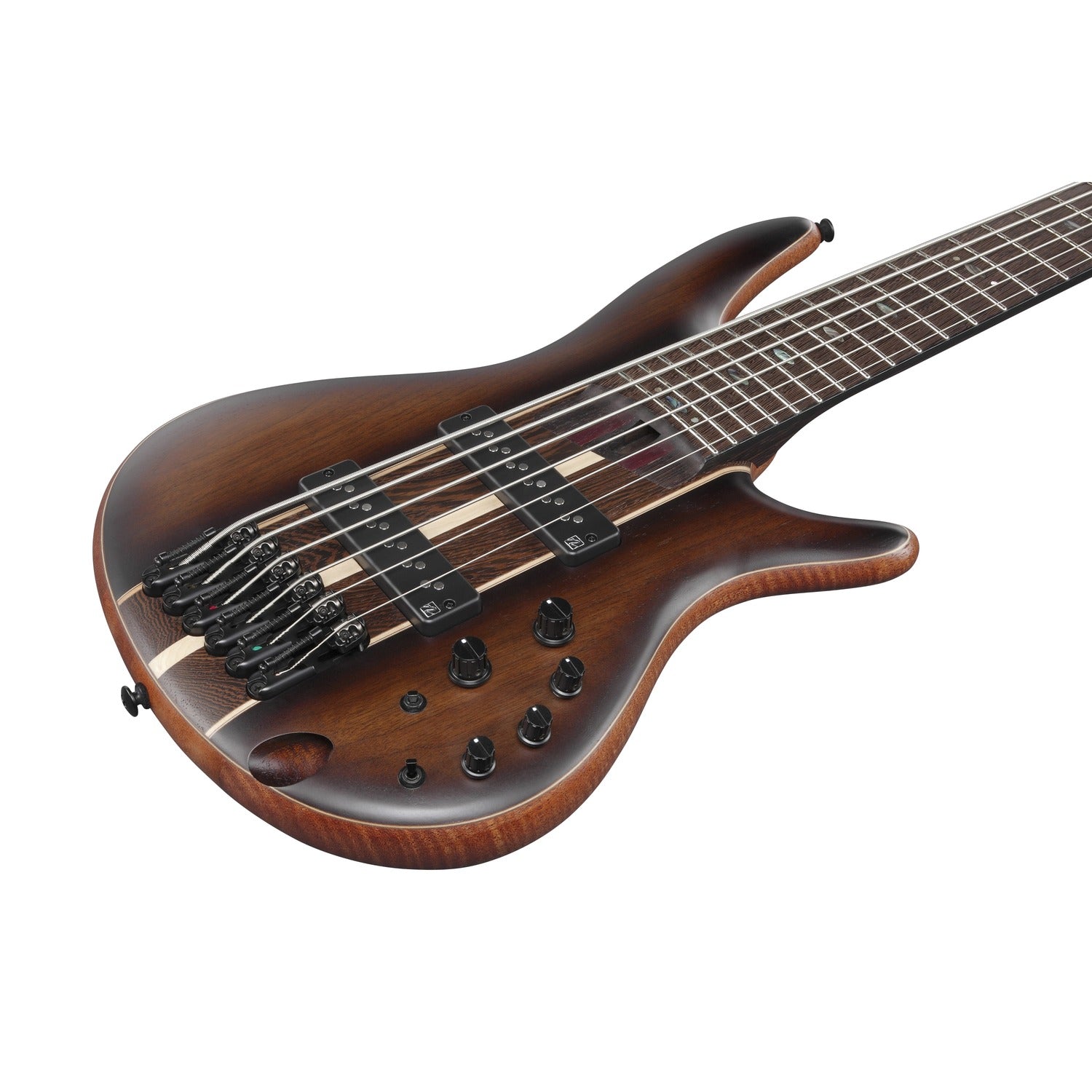 Ibanez Bass Guitars Dual Mocha Burst Flat Ibanez SR1356B 6 String Electric Bass Guitar with Gig bag