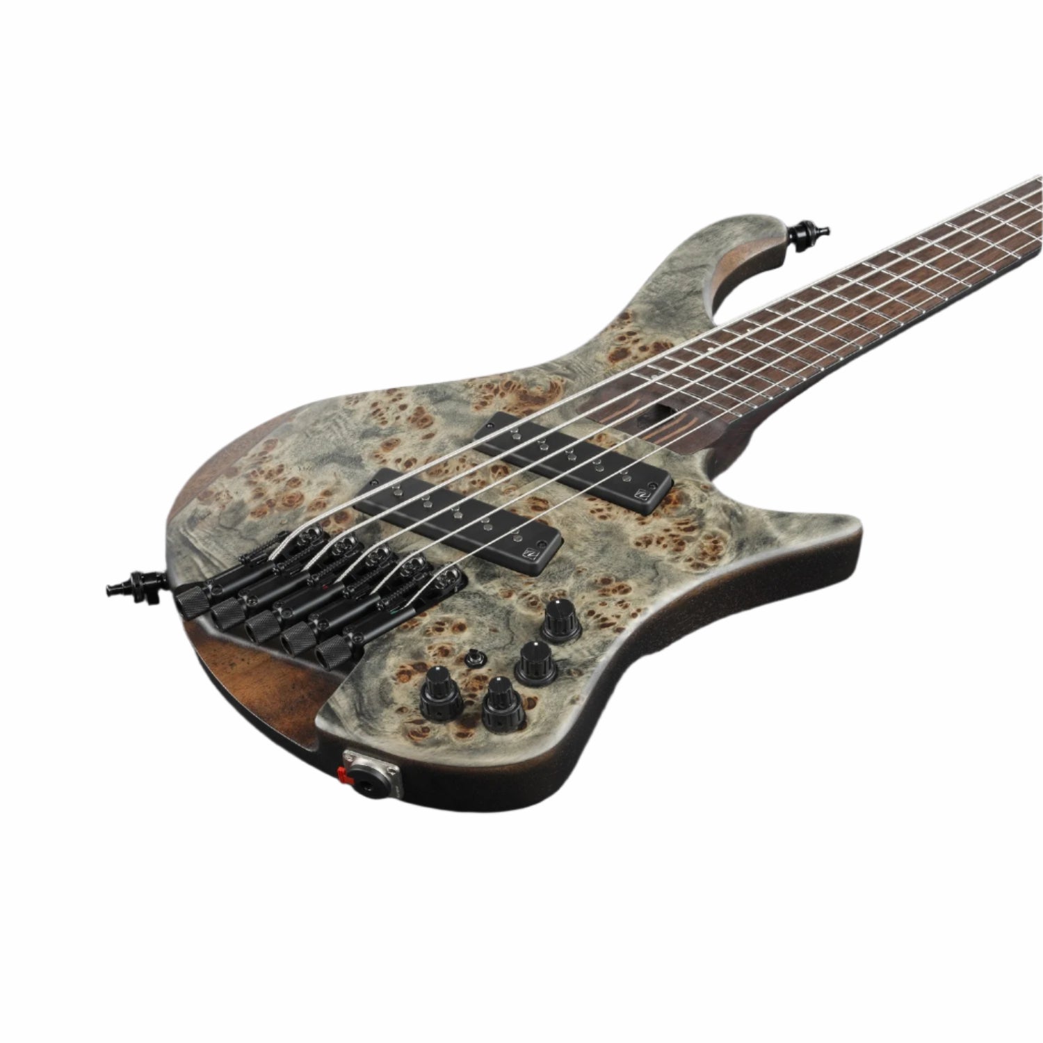 Ibanez Bass Guitars Ibanez EHB1505MS Headless Electric 5 String Bass Guitar with Bag #color_black-ice-flat