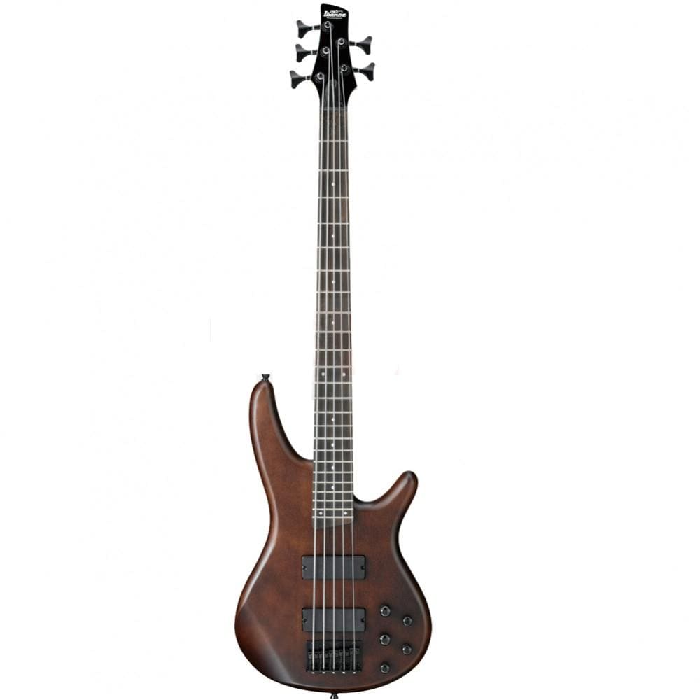 ibanez bass guitars ibanez gio gsr-255 5-string electric bass guitar - walnut flat