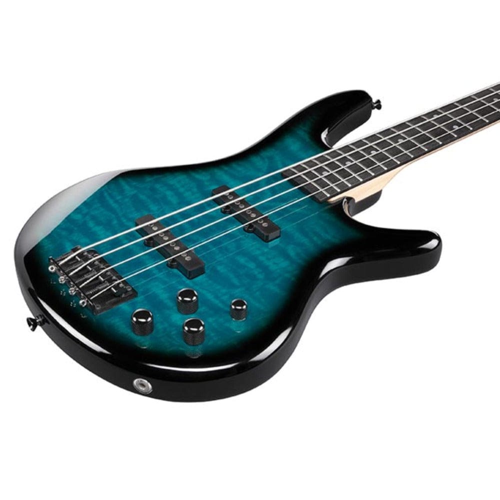 ibanez bass guitars ibanez gsr280qa sr series 4 string bass guitar #color_transparent-marine-sunburst