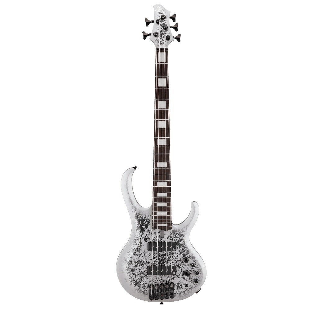 ibanez bass guitars silver blizzard matte ibanez btb25th5 btb 5 string electric bass guitar