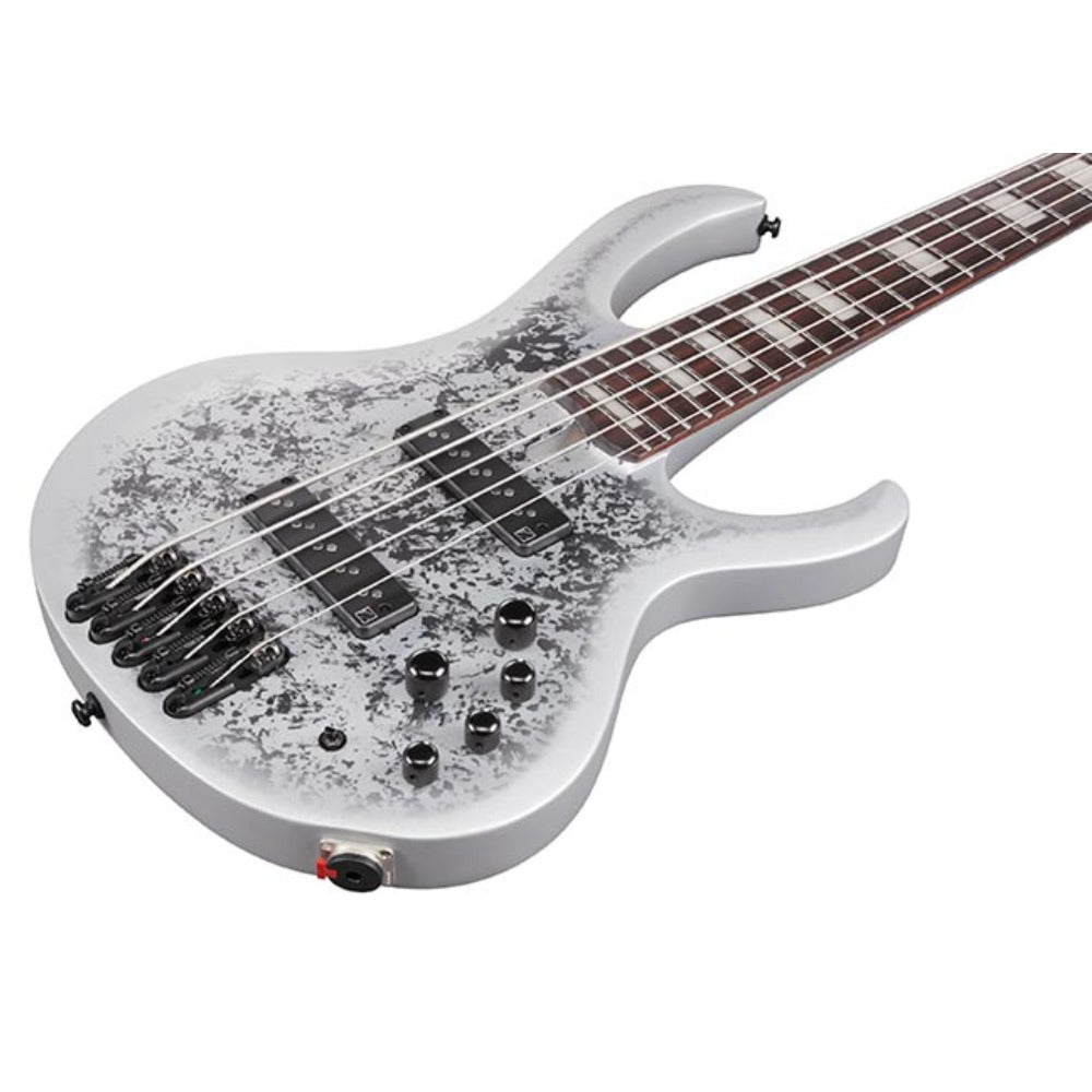 ibanez bass guitars silver blizzard matte ibanez btb25th5 btb 5 string electric bass guitar
