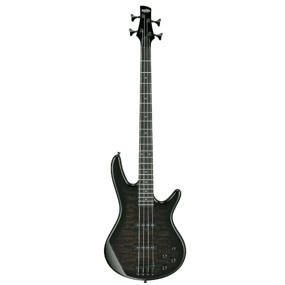 ibanez bass guitars transparent black sunburst ibanez gsr280qa sr series 4 string bass guitar