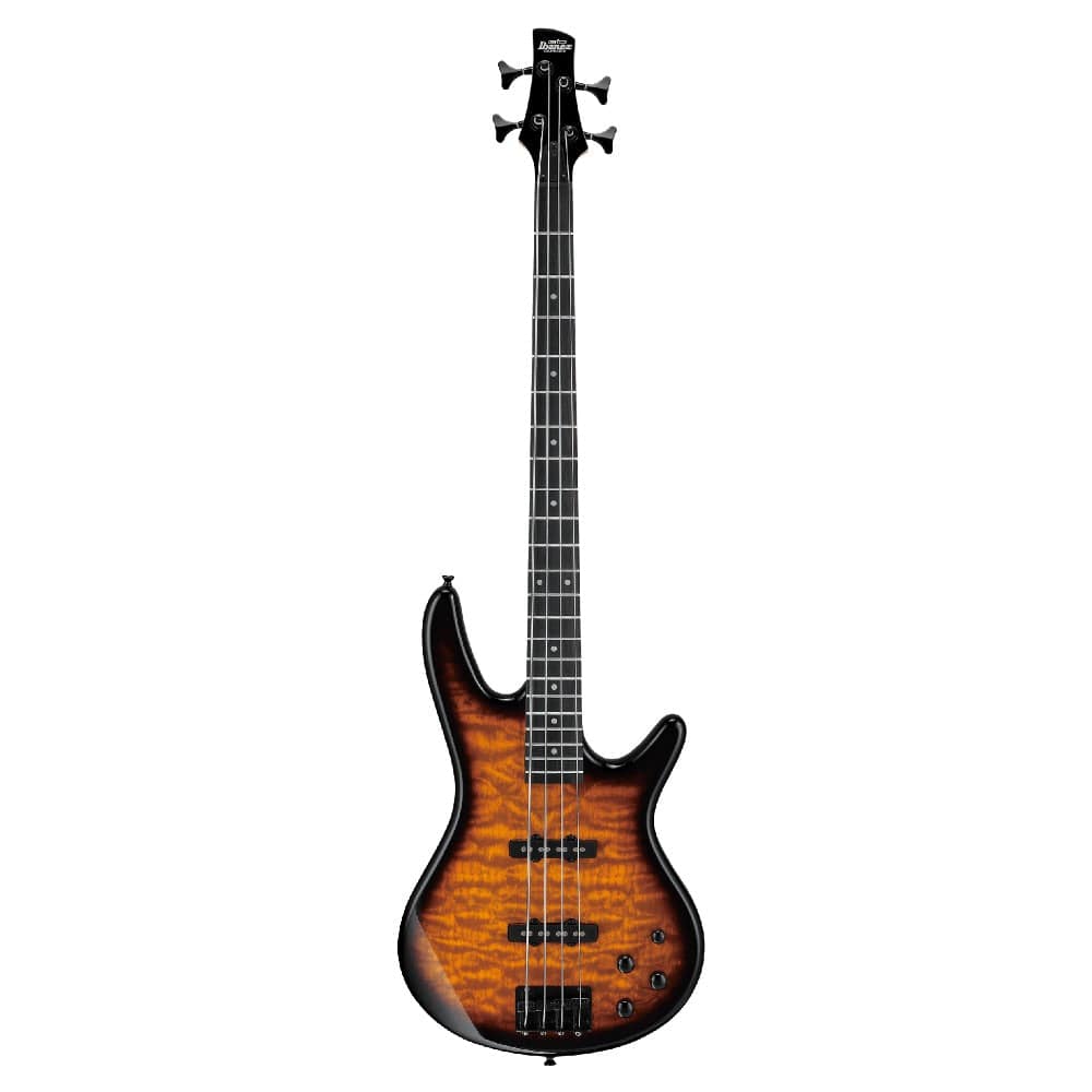 ibanez bass guitars transparent yellow sunburst ibanez gsr280qa sr series 4 string bass guitar #color_transparent-yellow-sunburst
