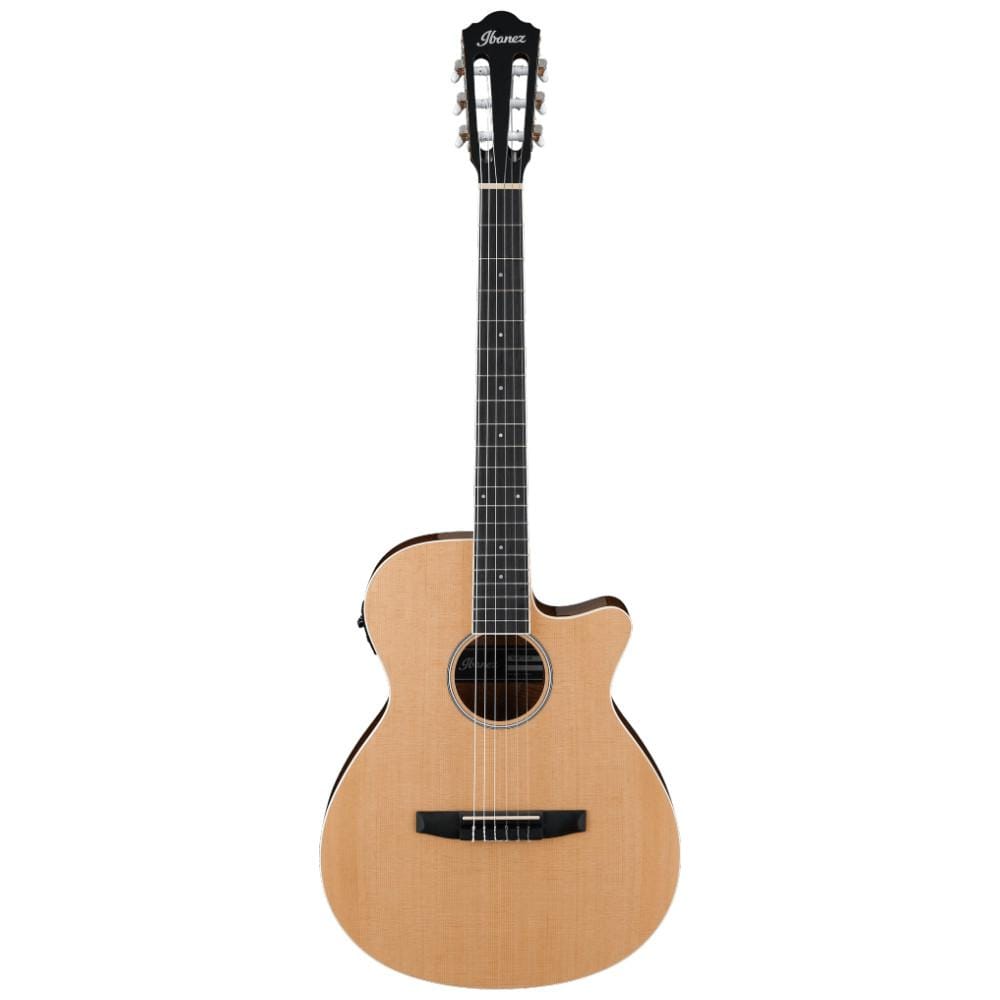 ibanez classical guitars ibanez aeg series aeg7tn classical guitar with pickup - natural high gloss