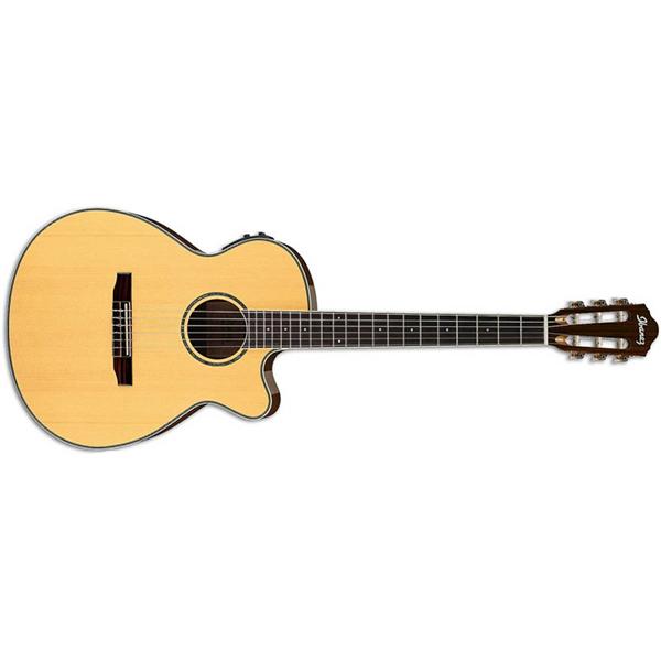 ibanez classical guitars ibanez aeg10nii-nt nylon string classical guitar - natural high gloss