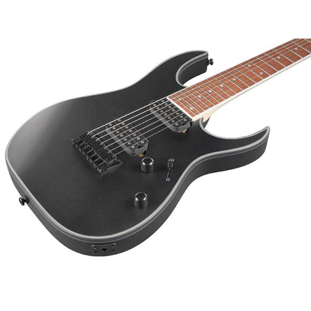 ibanez electric guitars black flat ibanez rg7421ex rg 7 string electric guitar